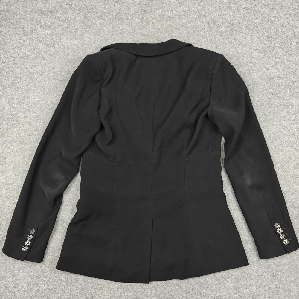 Cartier Uniformes Blazer Womens 38 Black One Button Lined Jacket Office Workwear - Picture 6 of 9